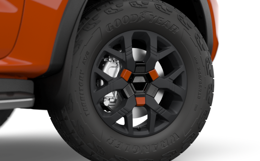 18" Alloy Wheels with All-Terrain Tyres