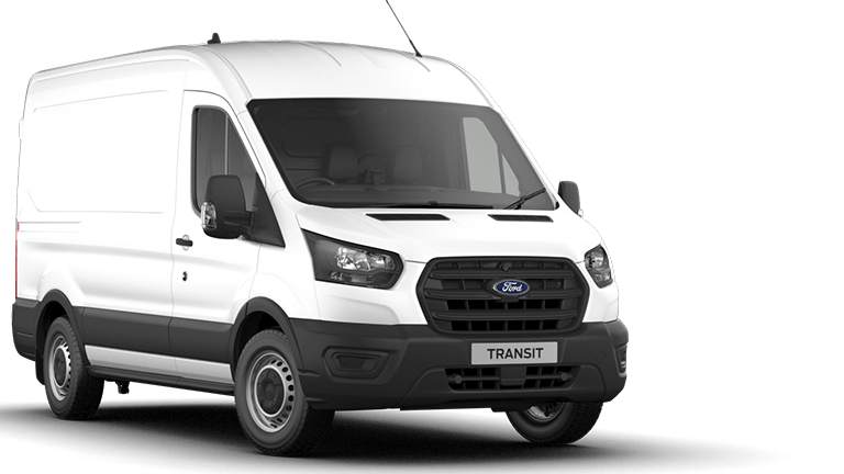 white ford transit