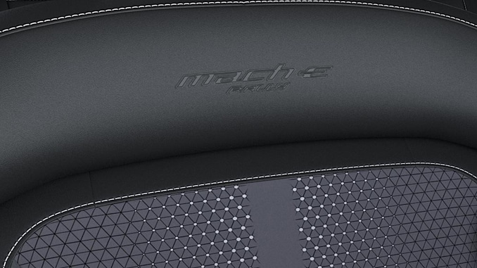 Bekleding Mach-E Rally: Perforated Suède in de kleur Silver City